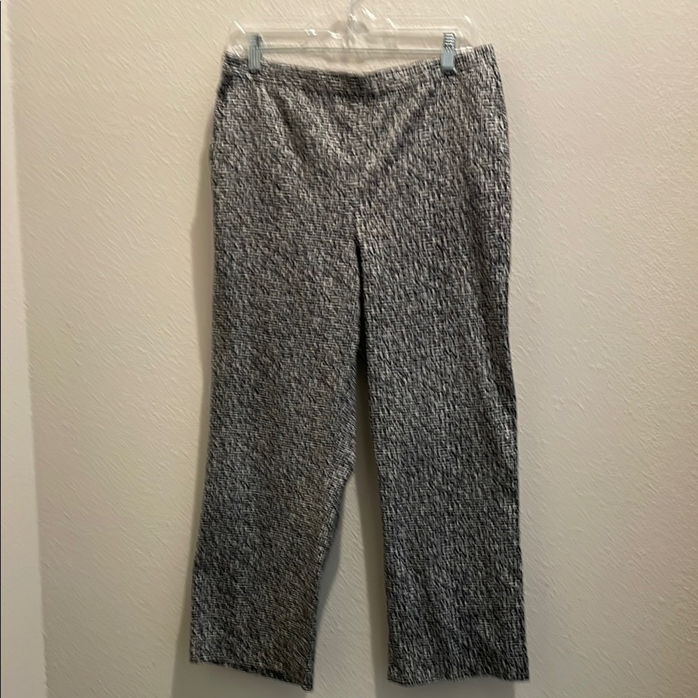 Alfred Dunner Black and White Boot Cut Pants